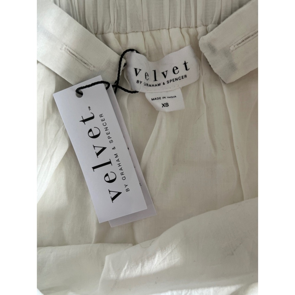 Velvet Graham & Spencer Size XS Riley White Embroidered Maxi Dress Sleeveless - Picture 7 of 8